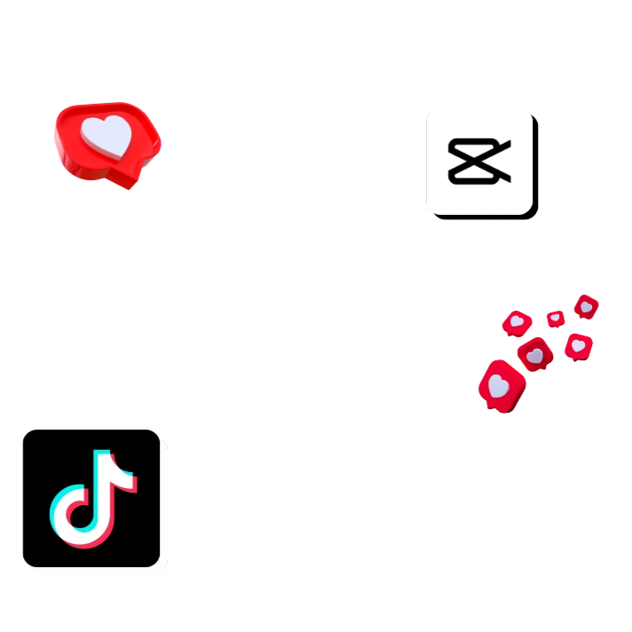 TikTok and CapCut app icons for short-form video marketing