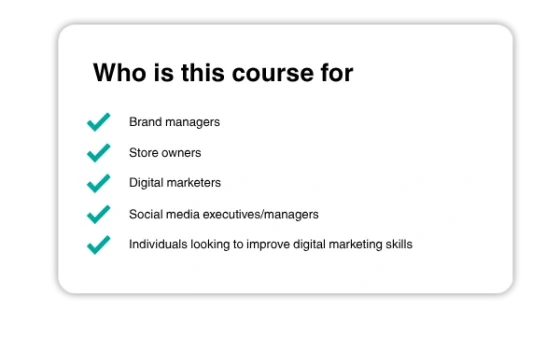who is this digital marketing course for